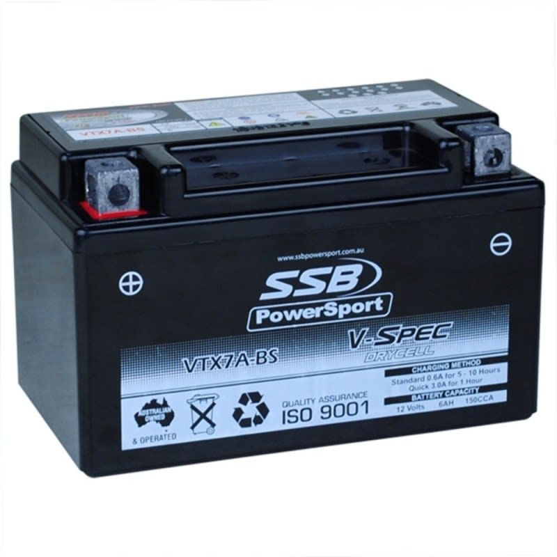 SSB 12V V-Spec High Performance AGM Battery - VTX7A-BS