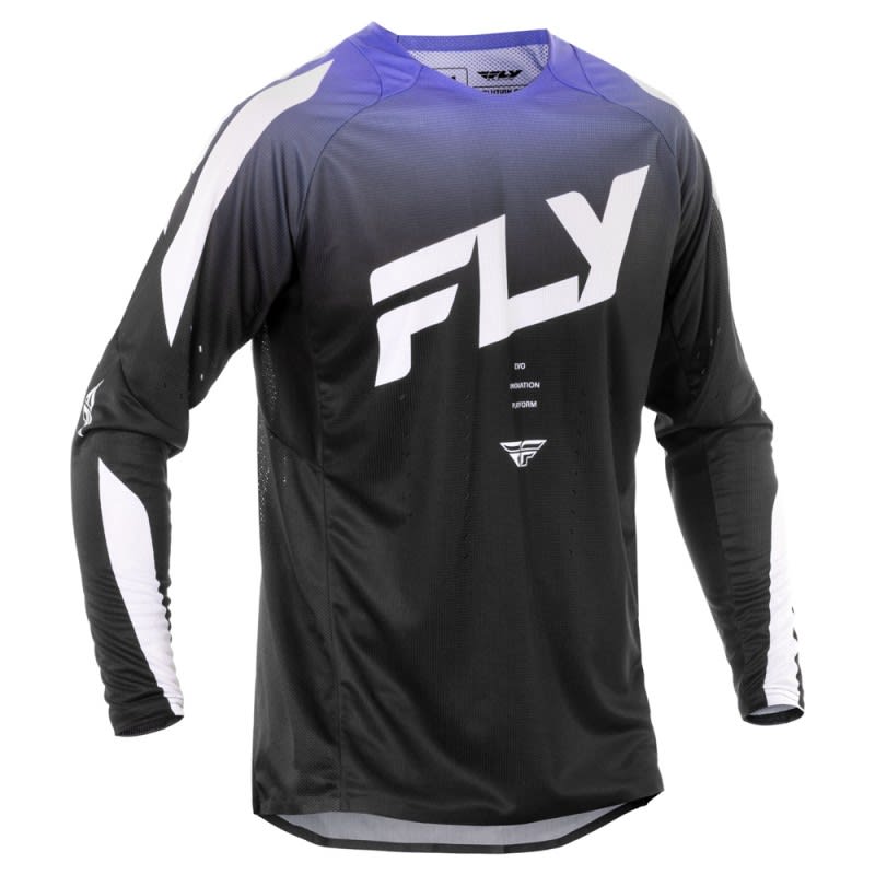 Fly Racing 2025 Evolution MX Jersey Black/White/Purple