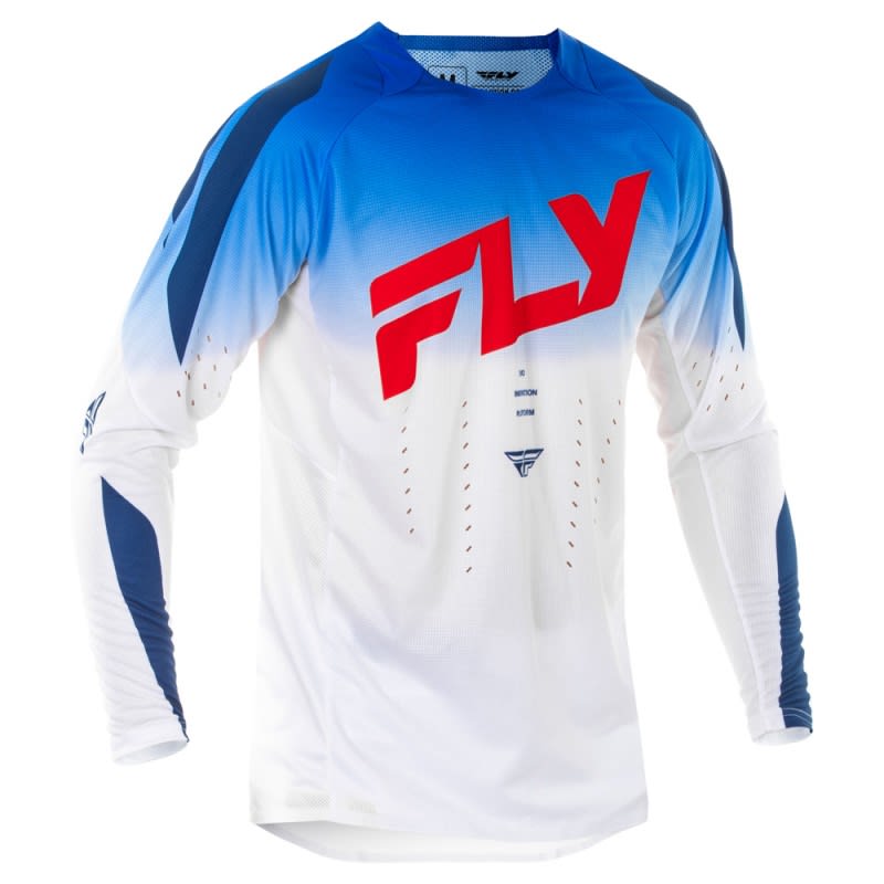 Fly Racing 2025 Evolution MX Jersey Red/White/Blue