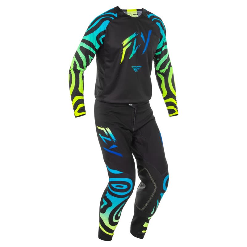 Fly Racing 2025 Evolution S.E. MX Pants Black/Blue/Yellow
