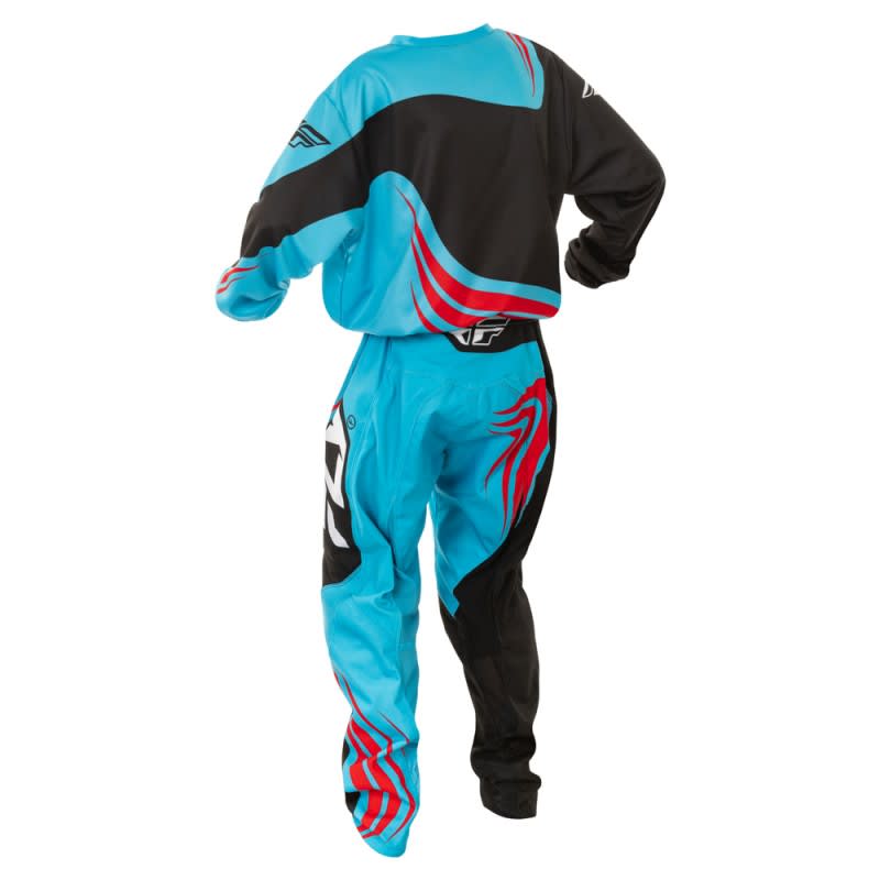 Fly Racing 2025 F-16 MX Jersey Youth Cyan/Black/Red