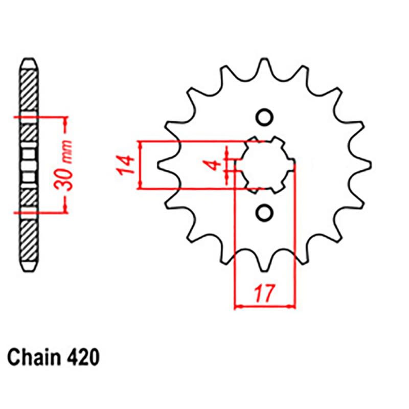 RK Front Steel Sprocket (420)