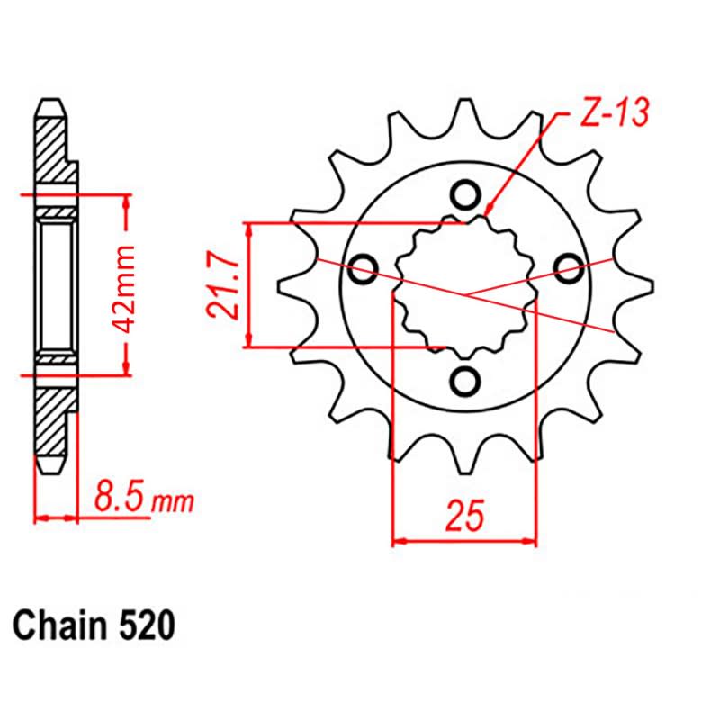 RK Front Steel Sprocket (520)