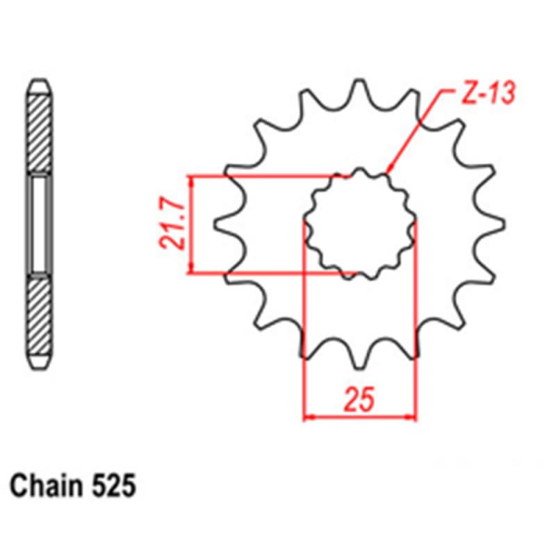 RK Front Steel Sprocket (525)