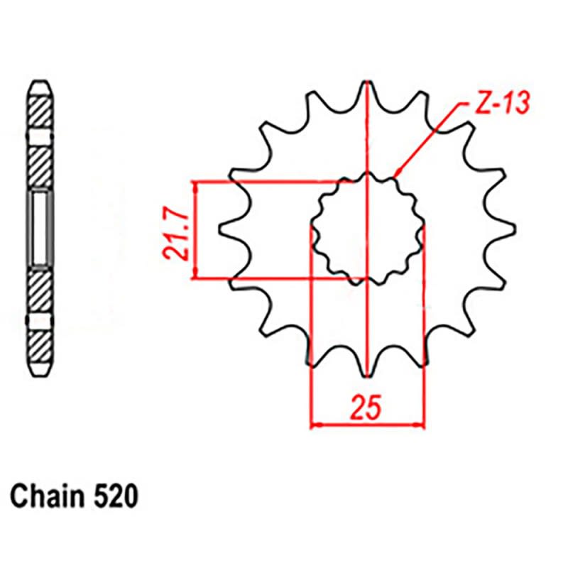 RK Front Steel Sprocket (520)