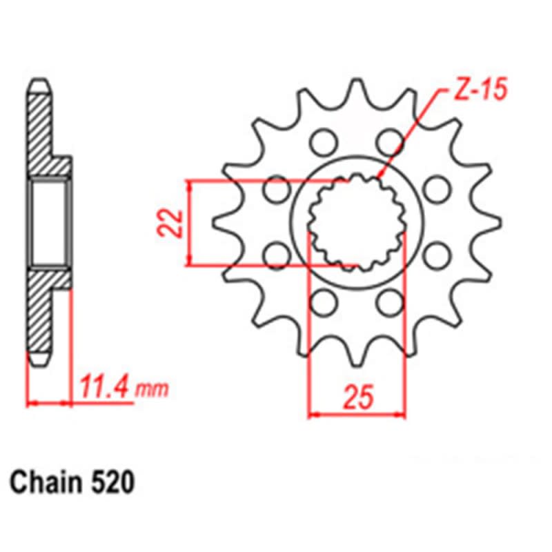 RK Front Steel Sprocket (520)