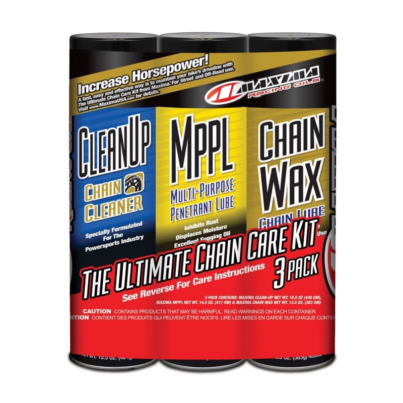Maxima Chain Wax Combo Kit Spray 3-Pack