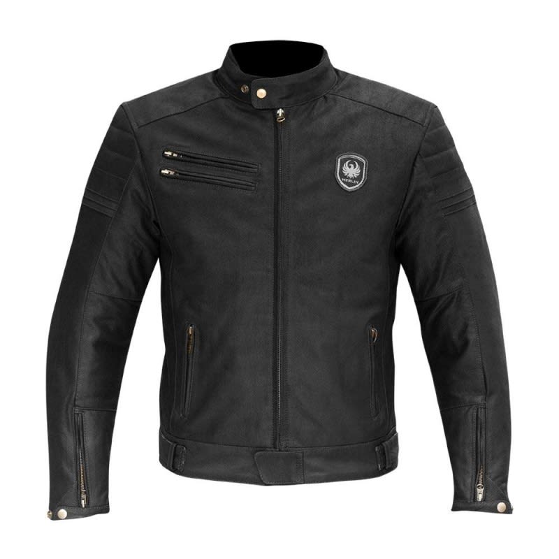 Merlin Alton Leather Jacket Mens Black