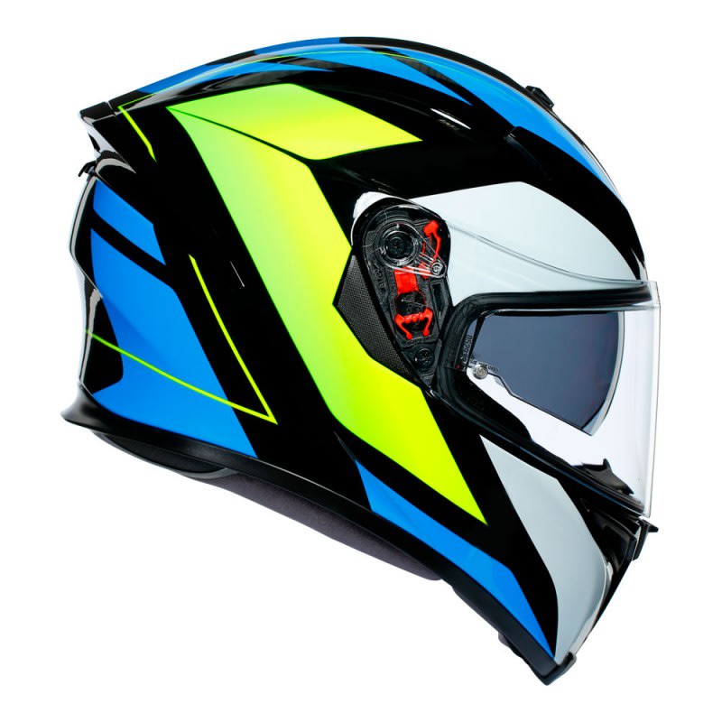 AGV K5 S Helmet Core Black/Cyan/Yellow Fluro