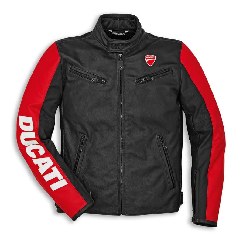 Ducati Company C3 Leather Jacket Mens Black/Red