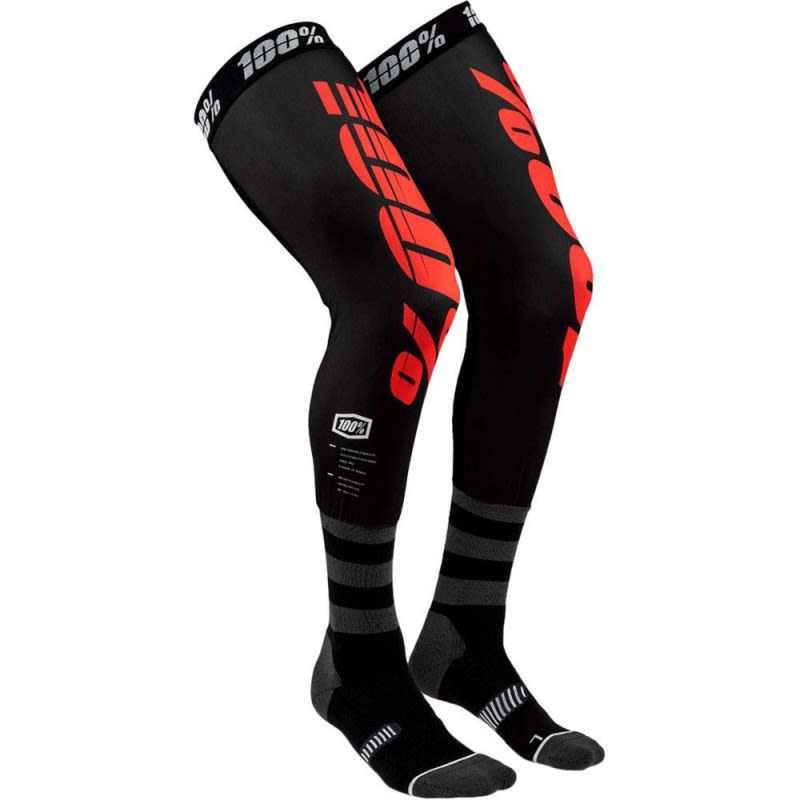 100% Rev Knee Brace Sock Black