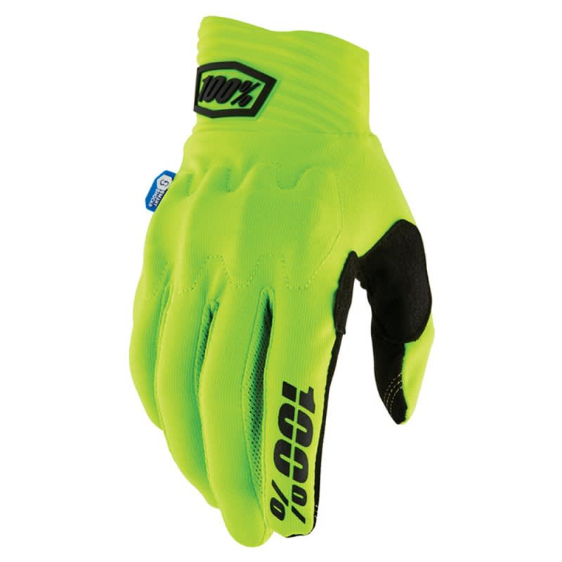 100% Cognito Smart Shock Gloves Fluo Yellow