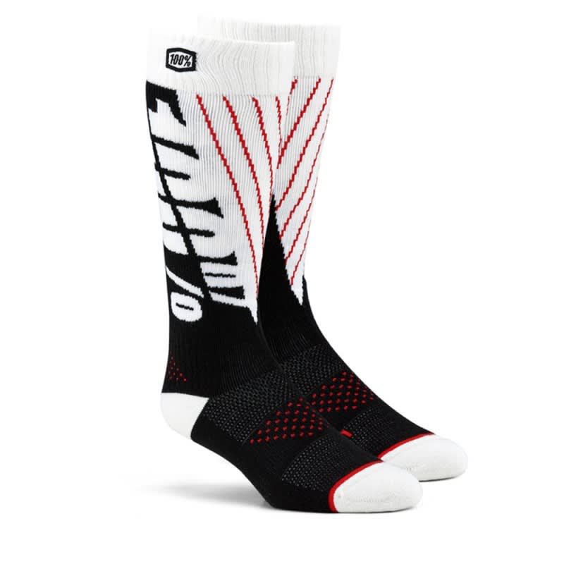100% Torque Comfort Moto Socks Black/White