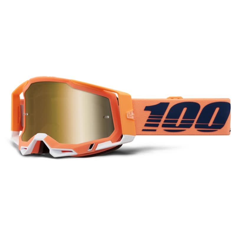 100% Racecraft 2 Goggle Coral + Mirror True Gold Lens