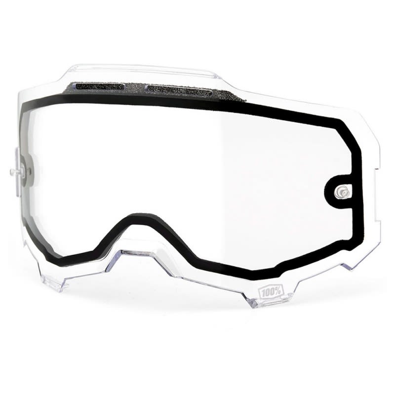 100% Armega Vented Dual Lens Clear