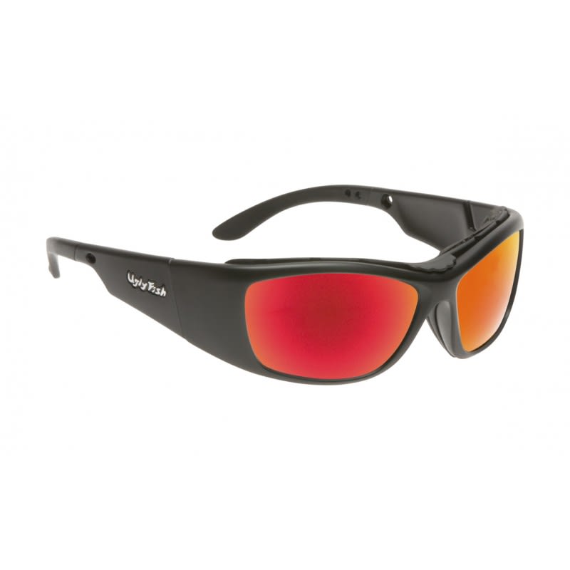 Ugly Fish Warhead RS6606X Glasses Matt Black Frame + Red Revo Lens