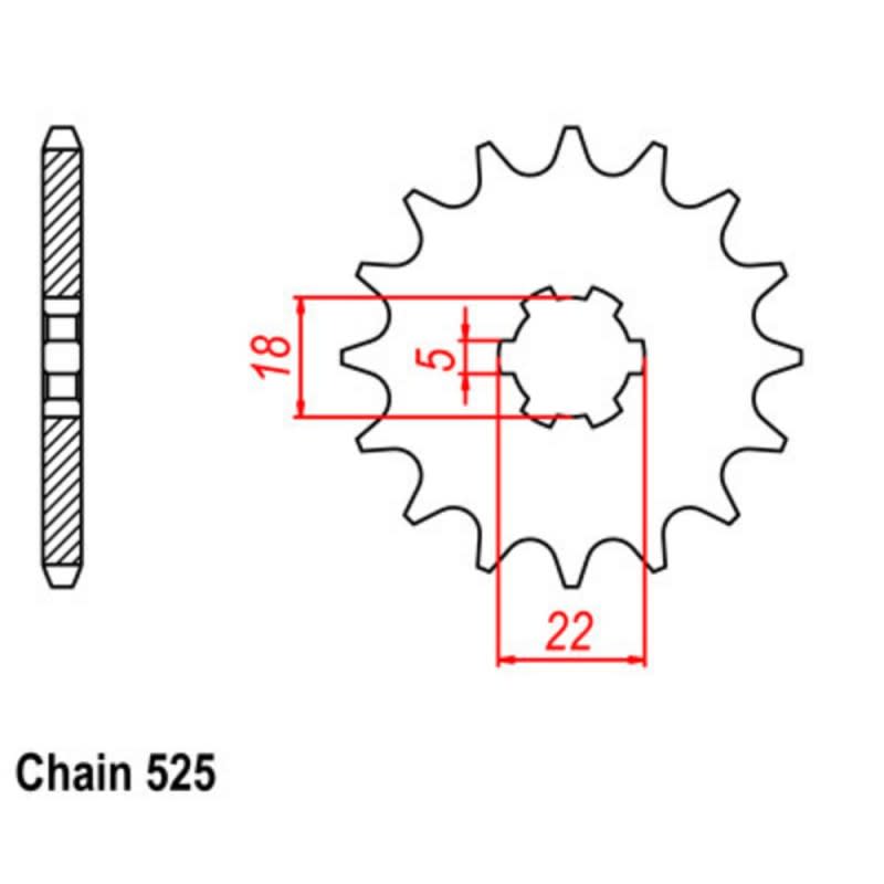 Supersprox Front Sprocket 10-187-xx (525)