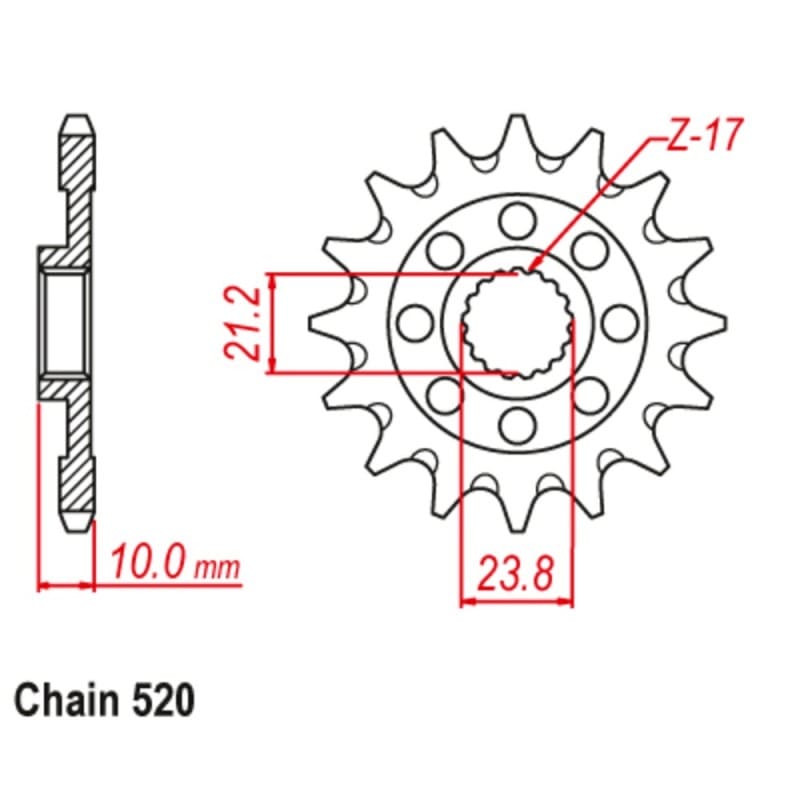 Supersprox Front Sprocket 10-28H-xx (520)