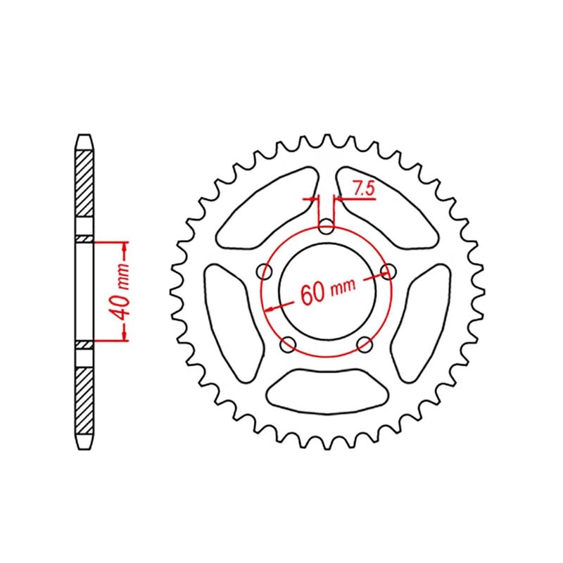 Supersprox Rear Sprocket Steel 11-KM8-xx (415)