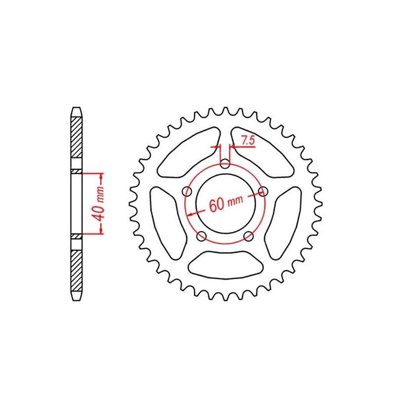 Supersprox Rear Sprocket Steel 11-KM3-xx (415)