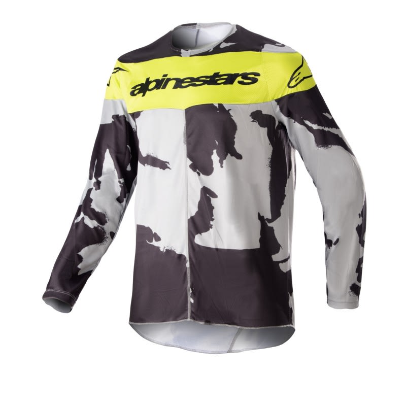 Alpinestars 23 Racer Tactical Jersey Youth Cast Grey Camo/Fluro Yellow