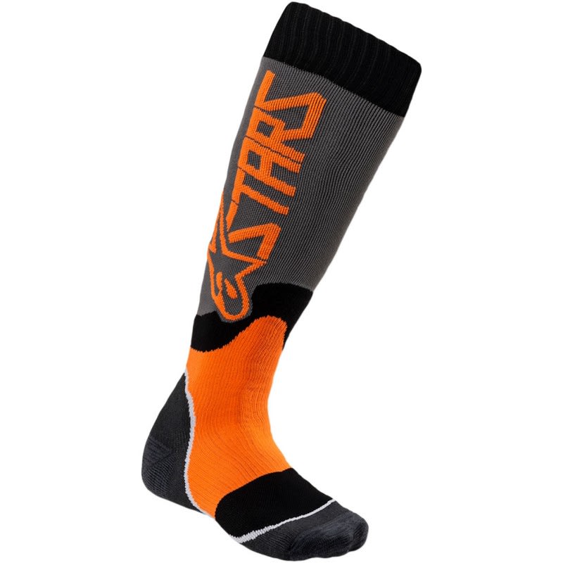 Alpinestars MX Plus 2 Socks Youth Cool Grey/Fluro Orange