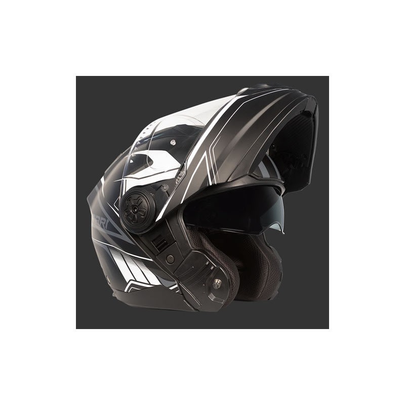 RXT 909 Flip-Up Helmet Matt Black/White