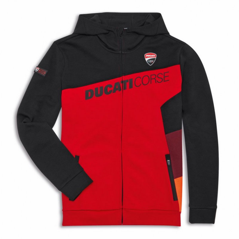 Ducati DC Sport Sweatshirt Mens Red/Black