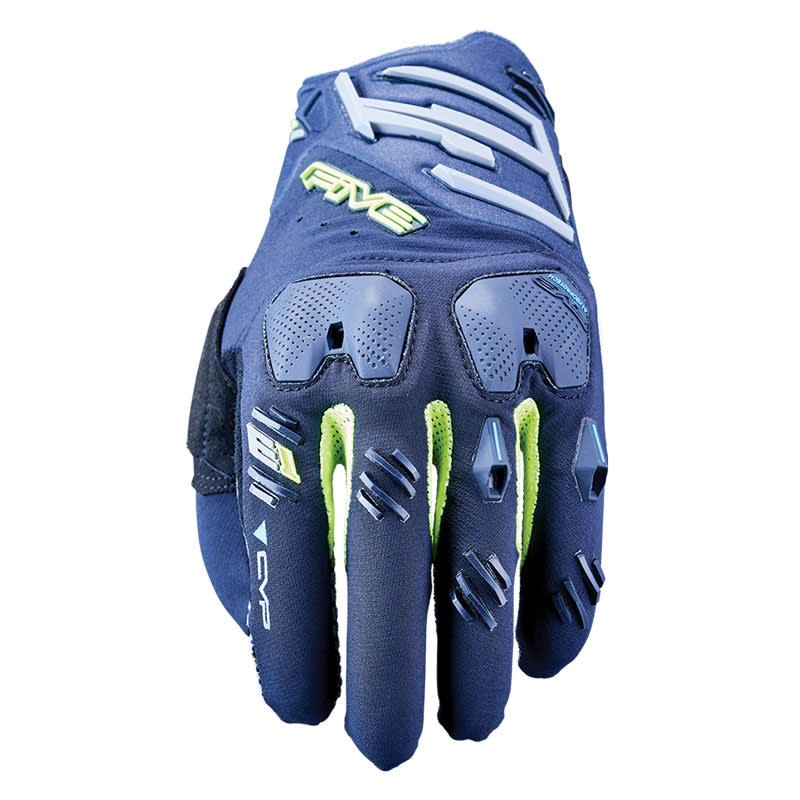 Five E1 Enduro Glove Navy/Fluro Yellow