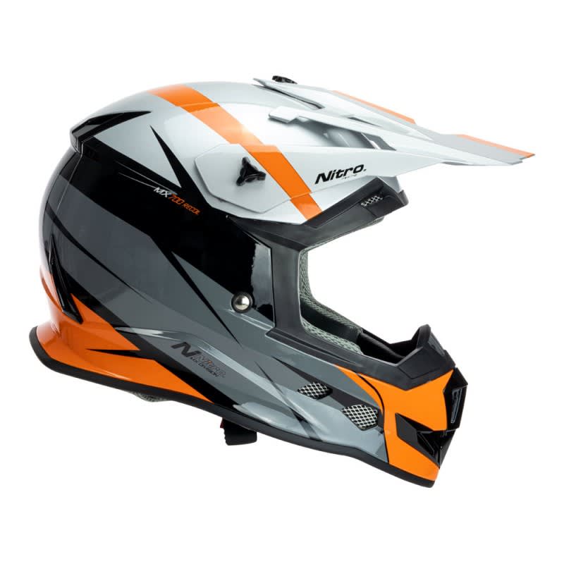 Nitro MX700 Recoil Helmet Grey/Black/Orange