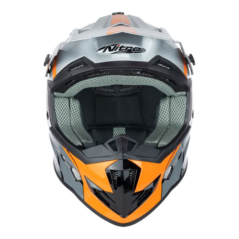 Nitro MX700 Recoil Helmet Grey/Black/Orange