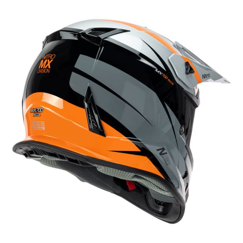 Nitro MX700 Recoil Helmet Grey/Black/Orange