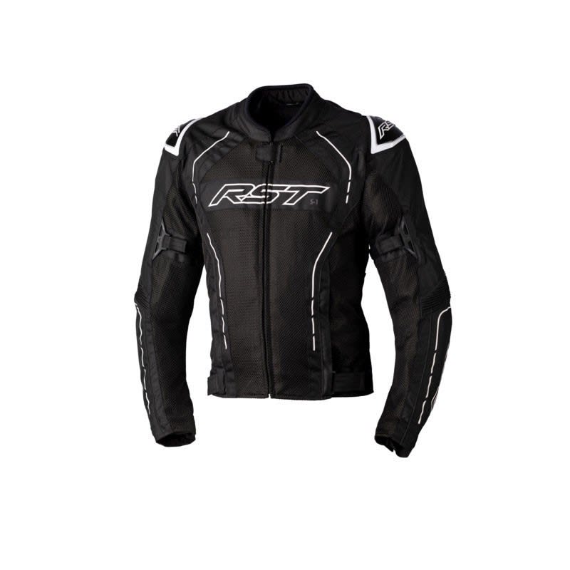 RST S-1 Vented Textile Jacket Mens Black/White