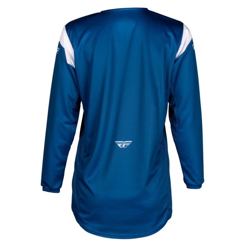 Fly Racing 2025 Kinetic MX Jersey Youth Stoke Navy/White