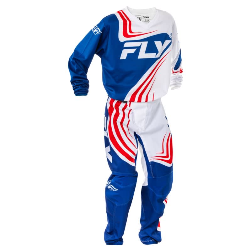 Fly Racing 2025 F-16 MX Pants Youth Red/White/Blue