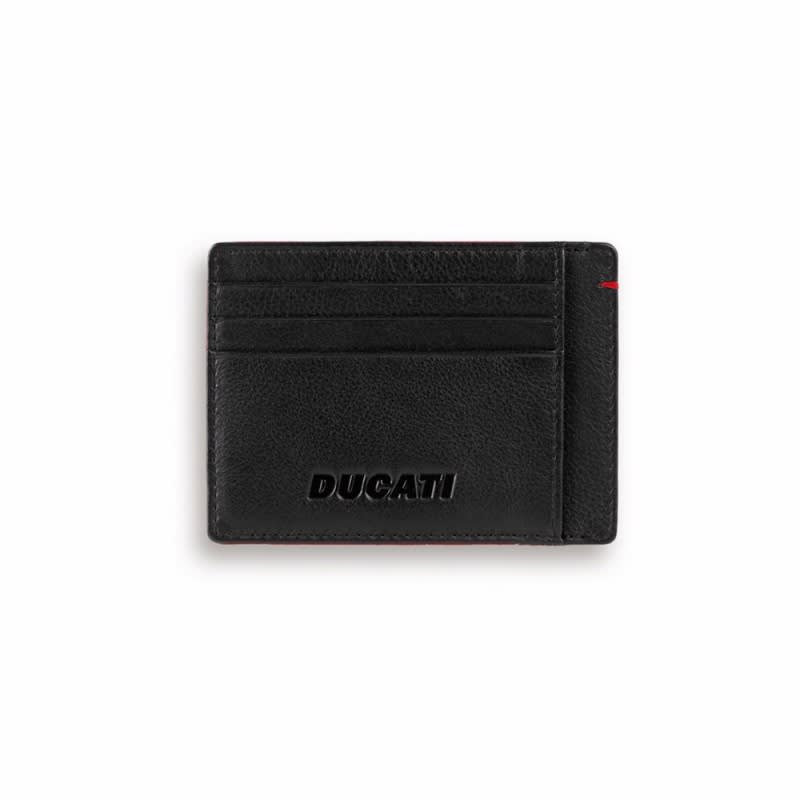 Ducati Firma Leather Card Holder Black/Red