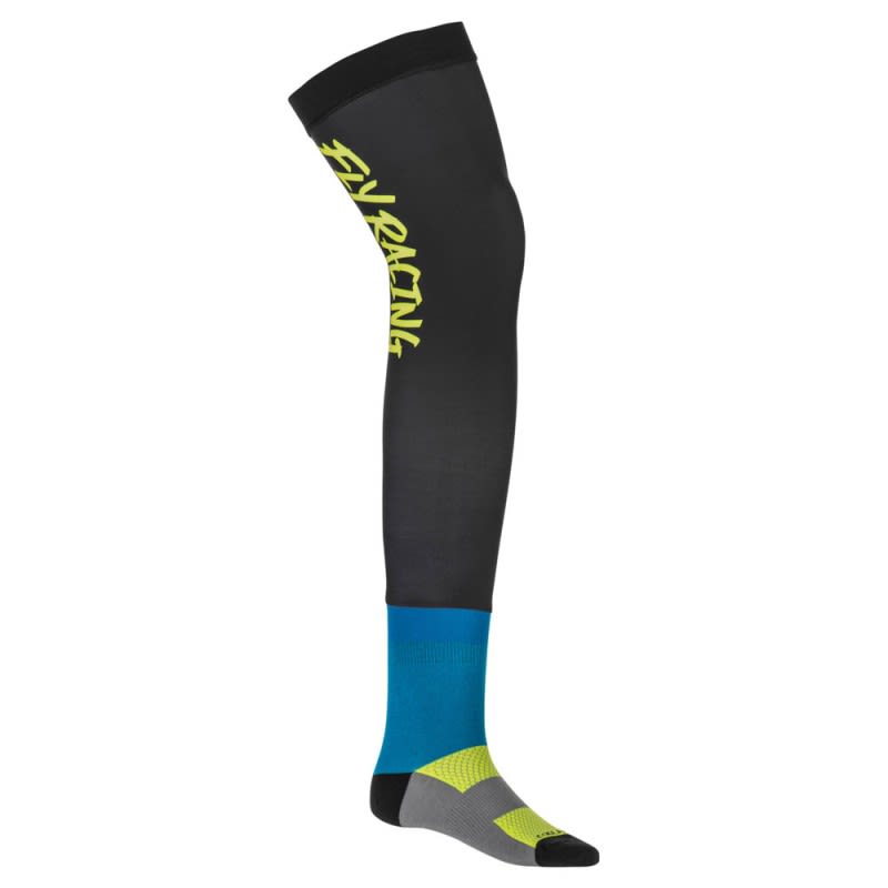 Fly Racing Knee Brace Socks High Vis/Black/Blue