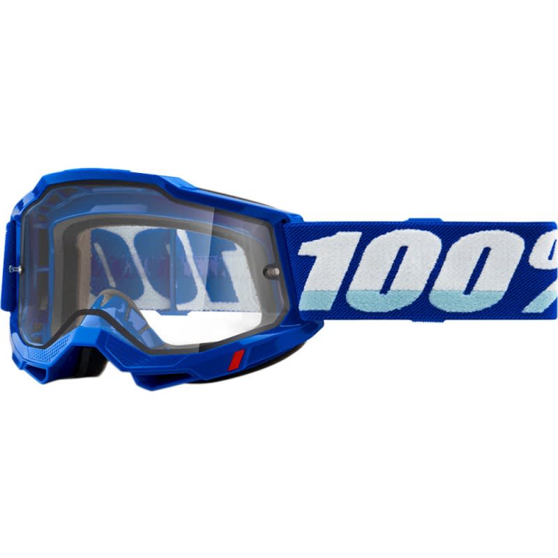 100% Accuri 2 Enduro Moto Goggle Blue + Clear Lens