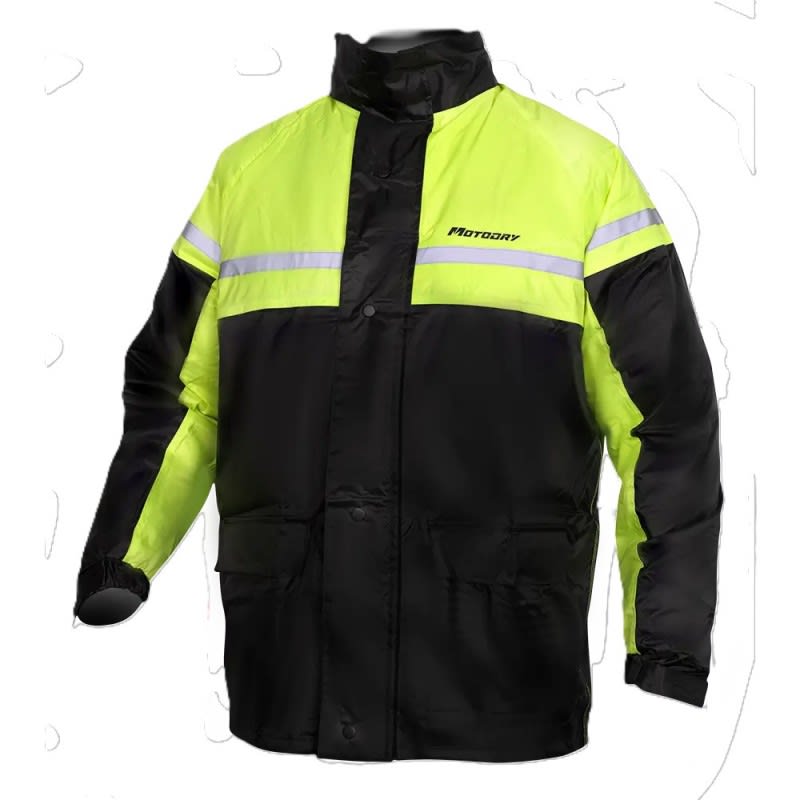 MotoDry Lightening Rain Jacket Black/Fluro