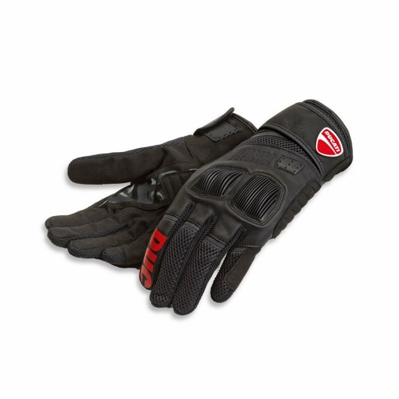 Ducati Summer C4 Fabric Gloves Black/Red