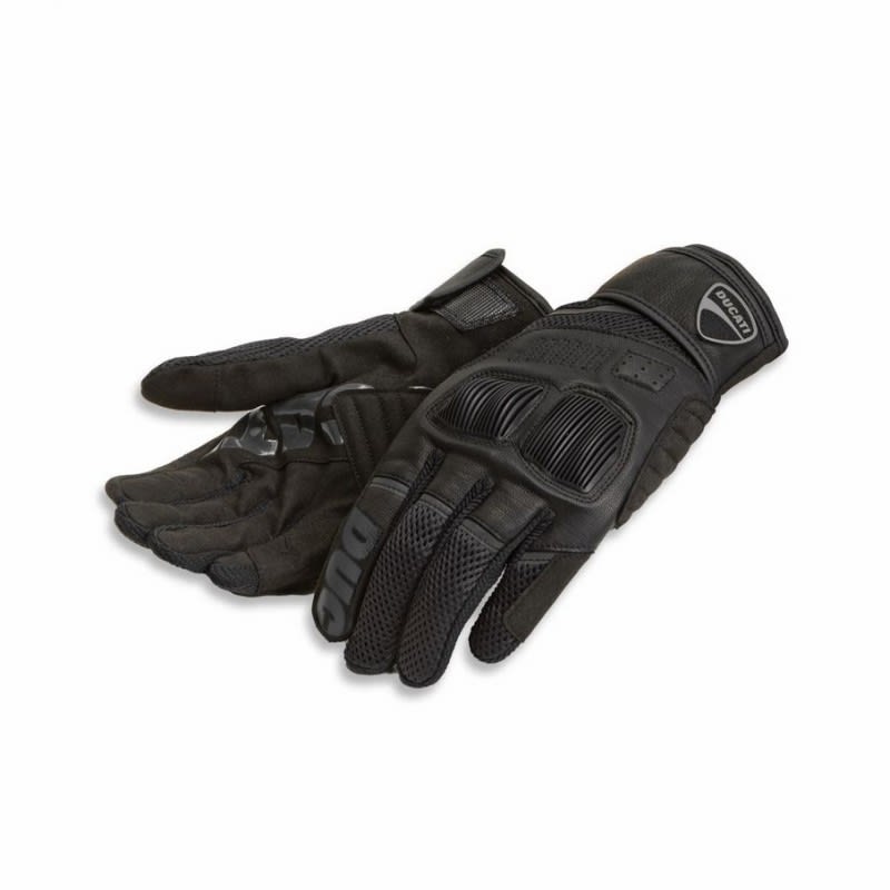 Ducati Summer C4 Fabric Gloves Black/Black