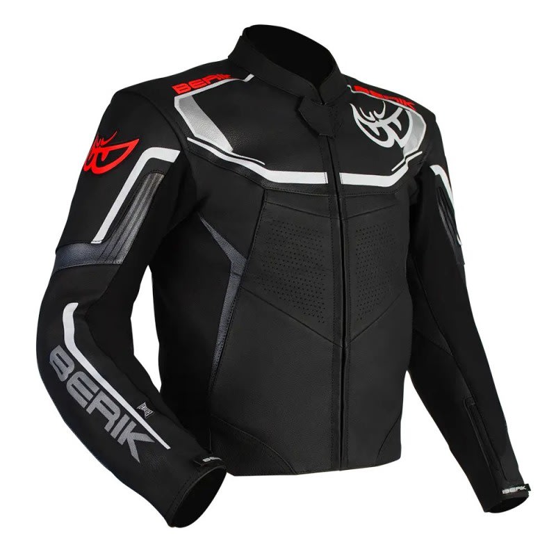 Berik Strada Leather Jacket Black/White