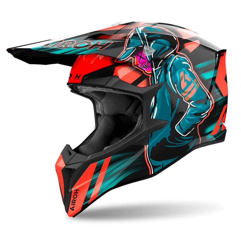 AIROH Wraaap 'Cyber' Orange Gloss Helmet