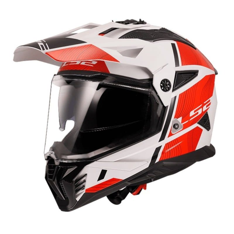 LS2 MX702 Pioneer II Helmet Hill White/Red