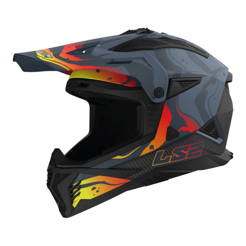 LS2 MX708 Fast II Helmet Wash Dark Grey/Red