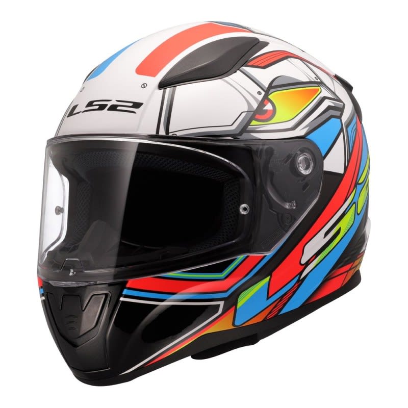 LS2 FF353 Rapid II Helmet XDron White/Hi-Vis Orange/Blue