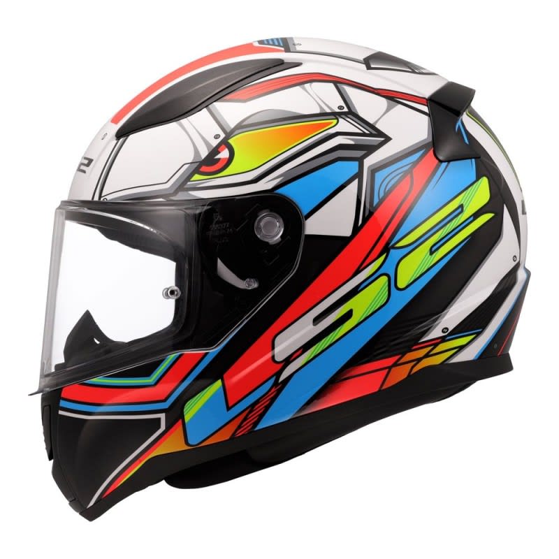 LS2 FF353 Rapid II Helmet XDron White/Hi-Vis Orange/Blue
