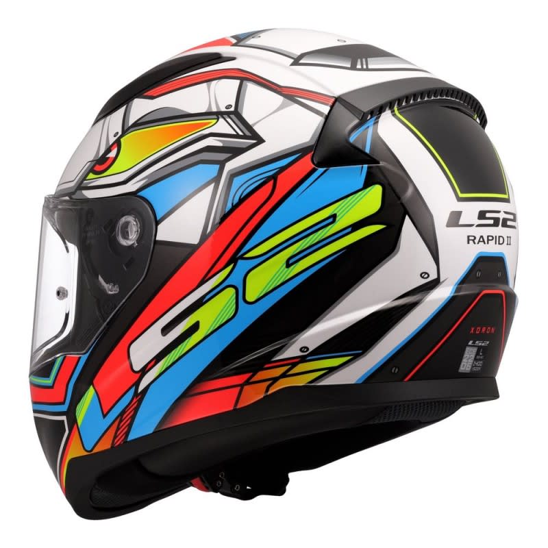 LS2 FF353 Rapid II Helmet XDron White/Hi-Vis Orange/Blue