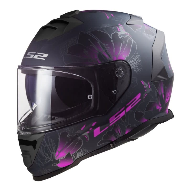 LS2 FF800 Storm II Helmet Burst Matte Black/Pink Black