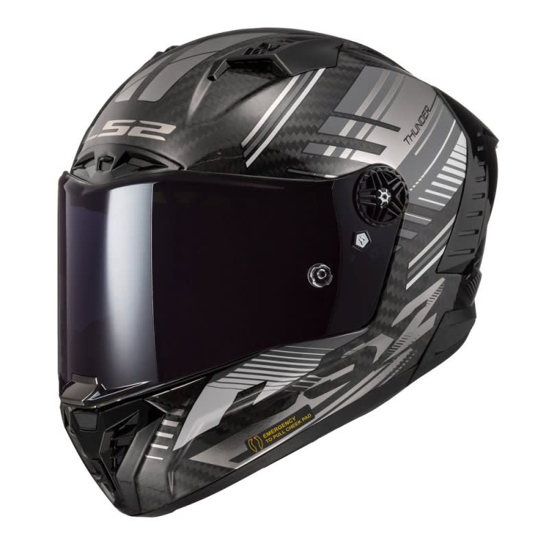 LS2 FF805 Thunder Carbon Helmet Volt Black/Grey